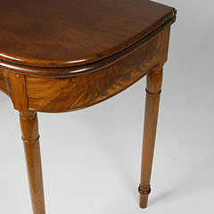 English Mahogany Serpentine Games Table, circa 1820