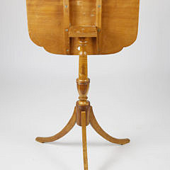 Contemporary Bench Made Tripod Tilt Top Candlestand