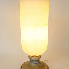 Vintage Fluted Alabaster Lamp