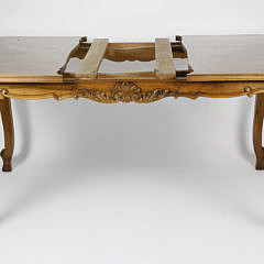 French Parquetry Inlaid Extension Dining Table