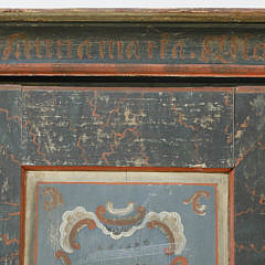 Gustavian Scandinavian Hand Decorated Armoire, early 19th Century