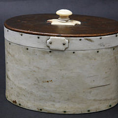 Antique Whalebone and Wood Ditty Box, circa 1850