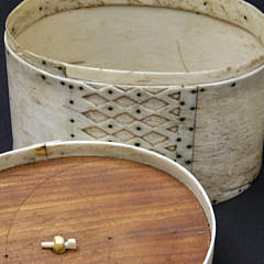 Antique Whalebone and Wood Ditty Box, circa 1850