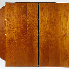 Signed Stephen Swift Cherry Double Pedestal Dining Table with Two Leaves, circa 1998