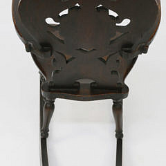 Antique Carved Solid Oak Rocking Chair, circa 1910