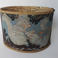 19th Century Squirrel Decorated Wallpaper Band Box Lampshade