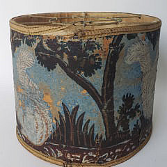 19th Century Squirrel Decorated Wallpaper Band Box Lampshade