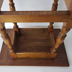 Antique New England Tiger Maple and Cherry Tavern Table