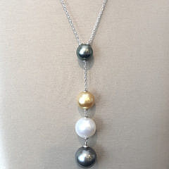 Fine 10mm-13mm South Sea Pearl Graduated Drop Pearl Necklace