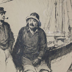 Gordon Hope Grant Black and White Lithograph “Two Sailors”