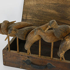 Boxed Set of 7 Carved Wood Shore Bird Decoys