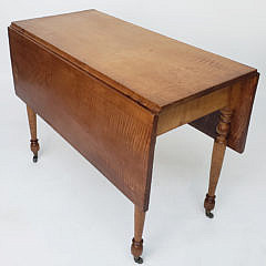 2536-955 Sheraton Tiger Maple Drop Leaf Table A