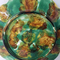 Antique Majolica Shell Form Serving Platter