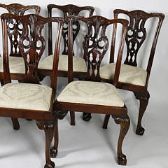 Set of 8 Centennial Carved Mahogany Dining Chairs