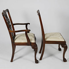 Set of 8 Centennial Carved Mahogany Dining Chairs