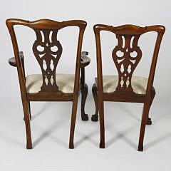 Set of 8 Centennial Carved Mahogany Dining Chairs