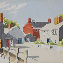 Vintage Doris and Richard Beer Watercolor  “Easy Street”