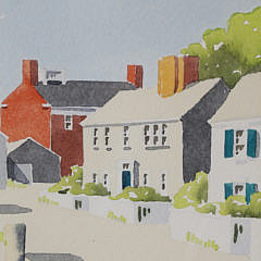 Vintage Doris and Richard Beer Watercolor  “Easy Street”