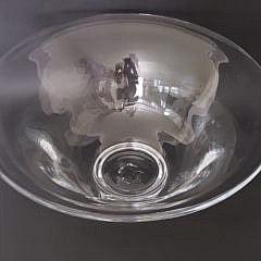 Vintage Monumental Simon Pearce Clear Crystal Center Piece Bowl