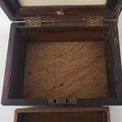 19th Century Anglo Indian Export Brass Bound Rosewood Campaign Humidor