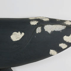 Vintage Carved and Painted Right Whale Plaque