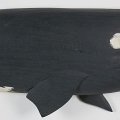 Vintage Carved and Painted Right Whale Plaque