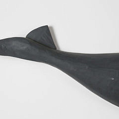 Vintage Carved and Painted Right Whale Plaque