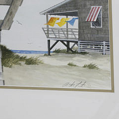 “Beach House” Watercolor on Paper