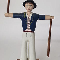 Albert Ottison Hand Carved and Painted Nantucket Sailor Whirligig