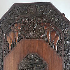 Vintage Teak and Rosewood Carved Anglo Indian Side Table