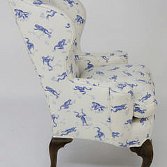 Queen Anne Style Wing Chair