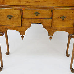 American Queen Anne Cherry Flat Top Highboy, 18th Century