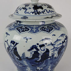 Chinese Blue and White Covered Ginger Jar