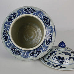 Chinese Blue and White Covered Ginger Jar