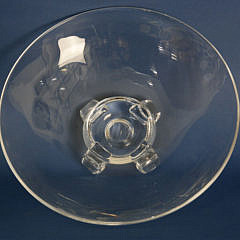 Large Signed Steuben Clear Glass Crystal Bowl