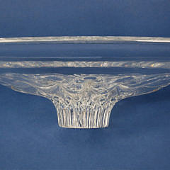 Large Signed Steuben Clear Glass Crystal Sunflower Bowl