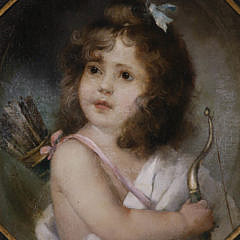 Oil on Canvas Portrait of an Angel, 19th Century