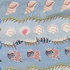 Vintage Claire Murray Nantucket Seashell Hooked Rug