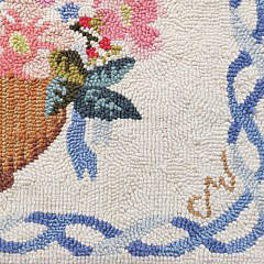 Vintage Claire Murray Nantucket Basket Hooked Rug