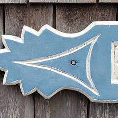 Vintage Hand Carved and Painted Nantucket Quarterboard, “Bits-Pieces”