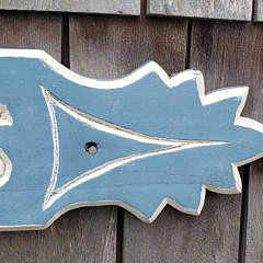 Vintage Hand Carved and Painted Nantucket Quarterboard, “Bits-Pieces”