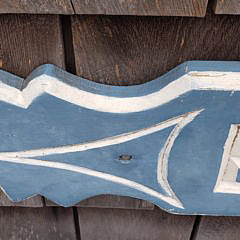 Vintage Hand Carved and Painted Nantucket Quarterboard, “Bits-Pieces”