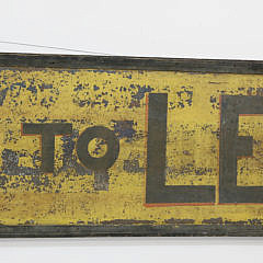 Antique Hand Painted Tin Sign “Rooms to Let”