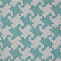 Teal Green Pinwheel Pattern Patchwork Quilt