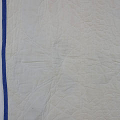 Blue and White Calico “Snow Flake” Pattern Applique Quilt