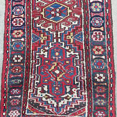 Vintage Wool Persian Heriz Oriental Carpet Runner