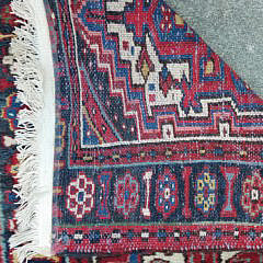 Vintage Wool Persian Heriz Oriental Carpet Runner