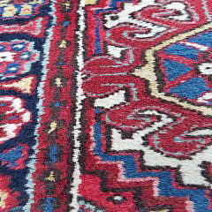 Vintage Wool Persian Heriz Oriental Carpet Runner