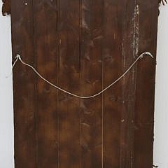 Shell Encrusted Mirror with Cut Leather Foliage and Tumbled Stones