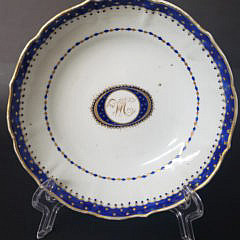 Pair of Chinese Export Deep Saucers, 19th Century